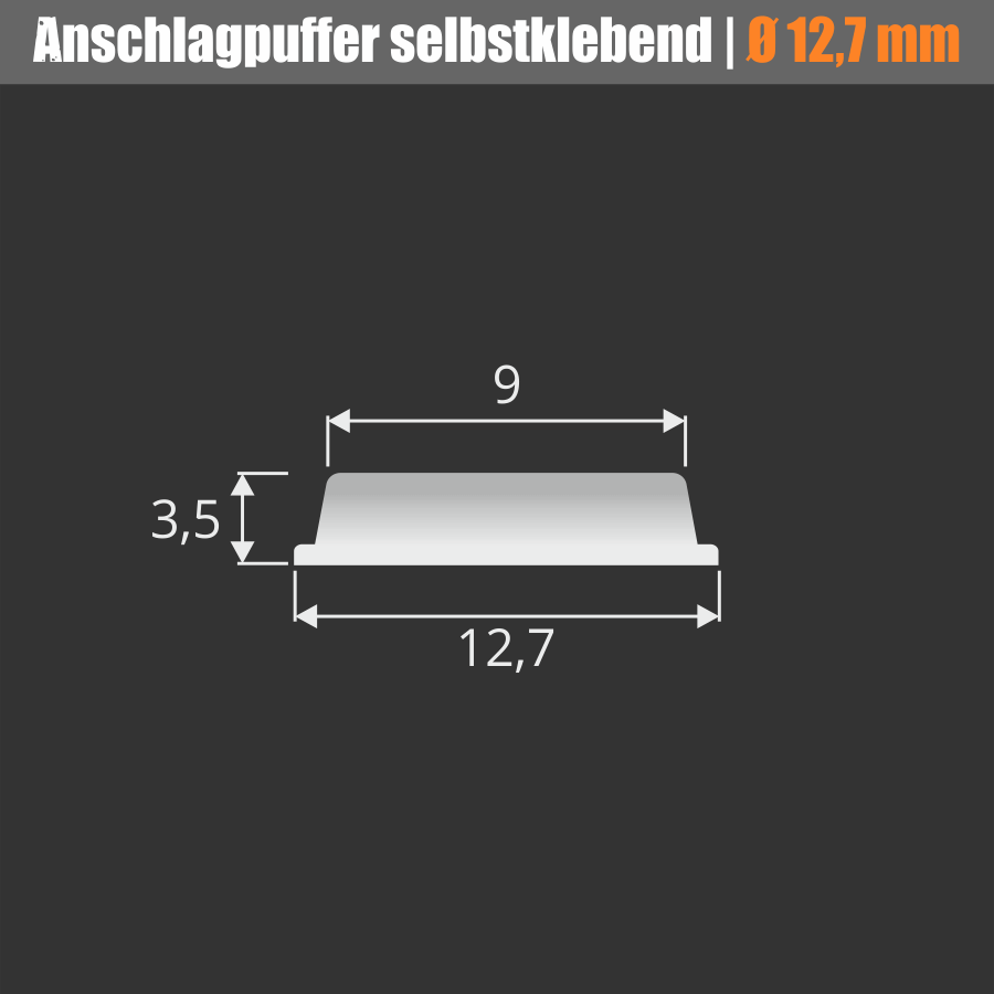 Anschlagpuffer | Gummipuffer selbstklebend