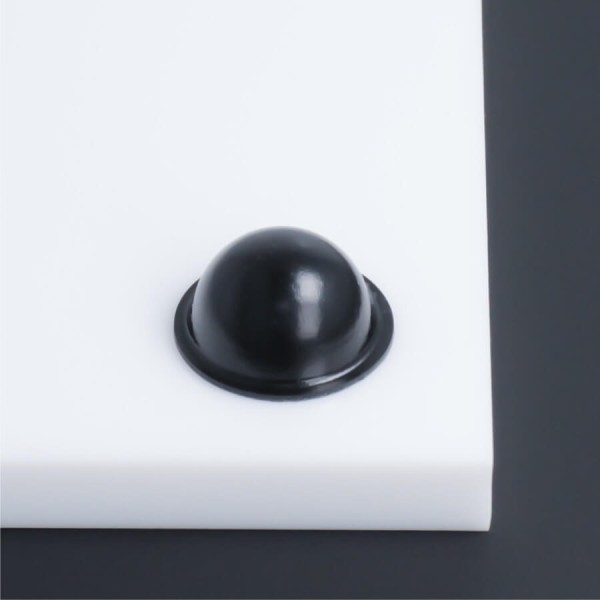 Gummi-Wand-Tür-Puffer Ø 19 mm WA 9,5mm | selbstklebend | Schutz | schwarz